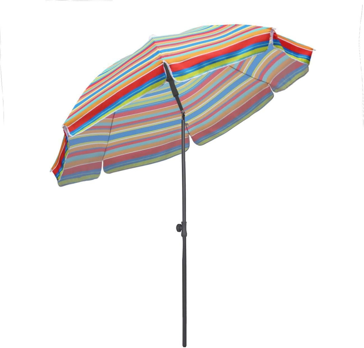 Sombrilla de playa y piscina Ø 200 cm, Rayas a Colores, Protector Solar UV25+. Sekey®