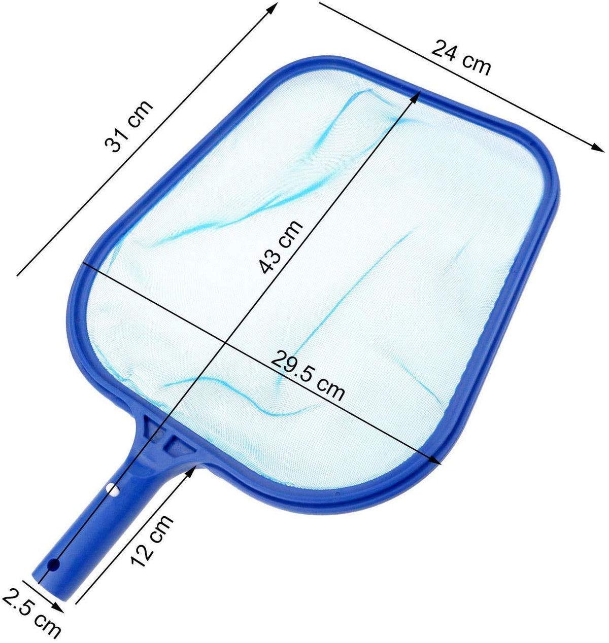 Medidas de la red recogehojas del kit de limpieza de spa y piscina. KAHEIGN