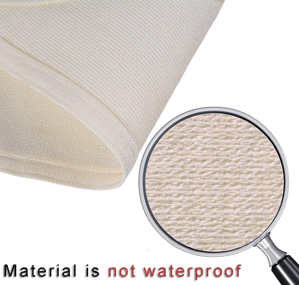 Toldo Vela de Sombra 2x3 m Transpirable, repele el 90% de rayos UV, Color Crema. Sunnylaxx.