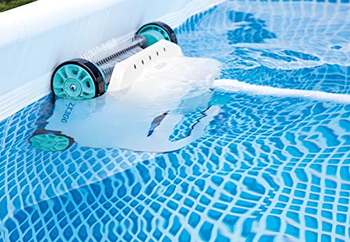 Vista en acción del Limpiafondos automático Deluxe solo para piscinas Intex. Muy económico. Zx300. Intex