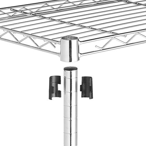 Ensamblaje de bandeja en barra vertical de Estantería metálica con 5 baldas, cromado. Amazon Basics | maxjardin