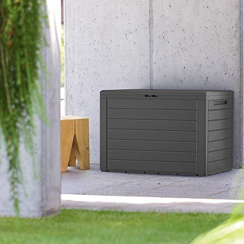 Cofre de Plástico para Almohadas en Exterior para Cojines 'Lille'. Vista en patio. Casaria
