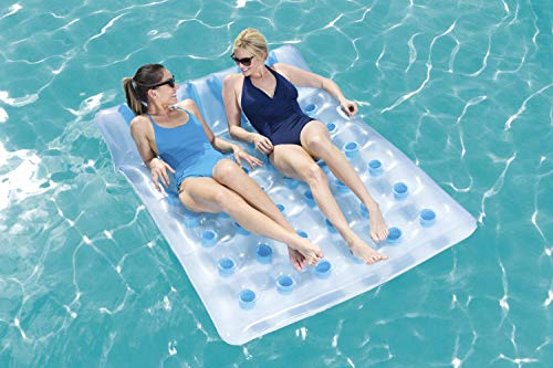 Colchoneta Hinchable doble 193x142 cm. Vista en piscina. 43055 Bestway