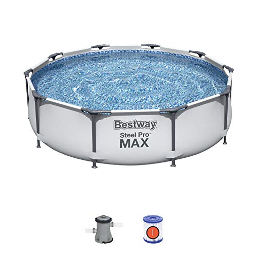 Piscina Desmontable Tubular Steel Pro Max 305x76 cm con Depuradora de Cartucho 1.249 litros/hora【4.700 litros】. Bestway 56408