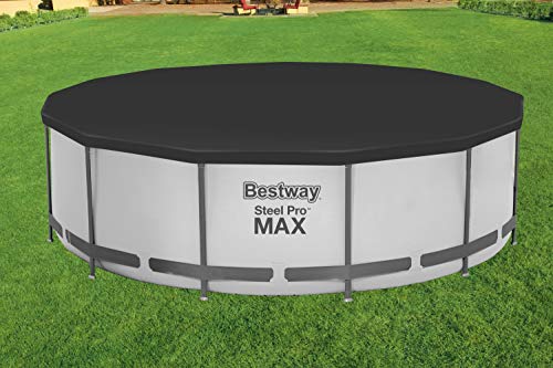 Cobertor Invierno Protector para Piscina Desmontable en jardín. Ø370 cm Redonda. Vista en jardín. 58037 - Bestway | maxjardin