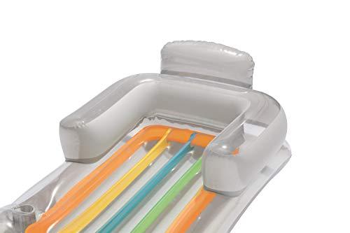 Detalle de BESTWAY 43028 - Sillón-Tumbona Hinchable blanco Fashion 161x84 cm | maxjardin
