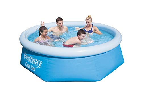 Piscina inflable Desmontable Autoportante con válvula de drenaje, 244x66 cm 【2.300 litros】FastSet Pool. Bestway