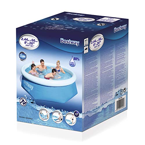 Packaging de Piscina inflable Desmontable Autoportante con válvula de drenaje, 244x66 cm 【2.300 litros】FastSet Pool. Bestway
