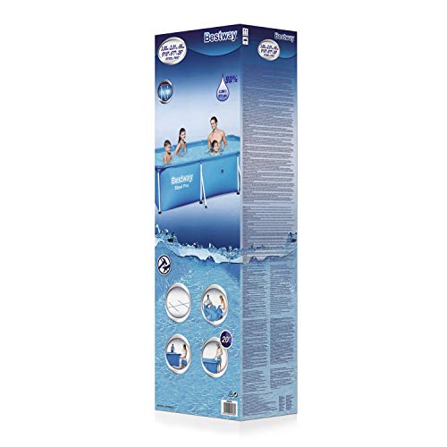 Piscina Desmontable Tubular, Azul de 3.500 litros. Medidas: 300x201x66 cm. Bestway Steel ProPool Media - detalle - packaging