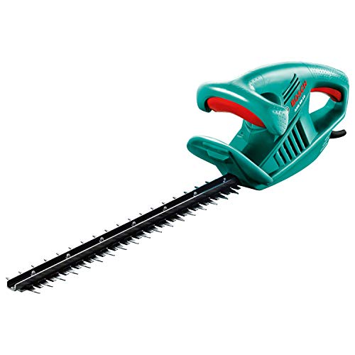 Tijeras cortasetos con espada de 45 cm, distancia entre dientes 16 mm, 420 vatios, 2.6 kg. revestimiento de cuchilla. AHS 45-16. Bosch