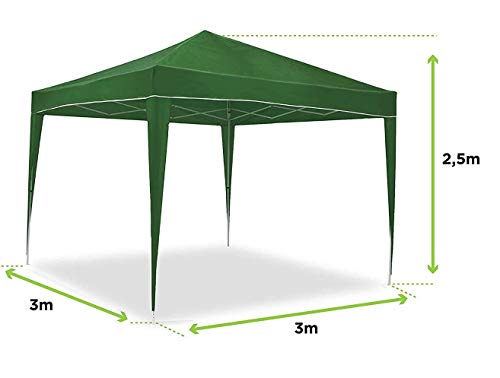 Compra tu carpa plegable de 3x3 m de la española Lepanto Garden. Medidas.