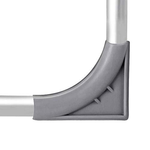 Taco de la pata de la silla plegable del Set de 4 sillas de jardín. Aluminio Gris 60x109 cm Plegables Resistentes. Respaldo Ajustable 5 Niveles. Casaria