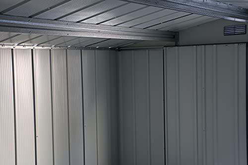 Detalle de viguetas y techo del interior de la caseta de Jardín ECO GANDIA 10X8 de Duramax