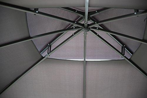 Cenador Elegante de Acero con Mosquitera de 4 Cremalleras 3X3 m. Estructura en centro por interior. Angel Living | maxjardin