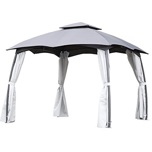 Cenador Elegante de Acero con Mosquitera de 4 Cremalleras 3X3 m. Vista general. Angel Living | maxjardin
