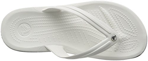 Chanclas Crocs de Adulto Unisex blancas 38/39 EU. Vista cenital.