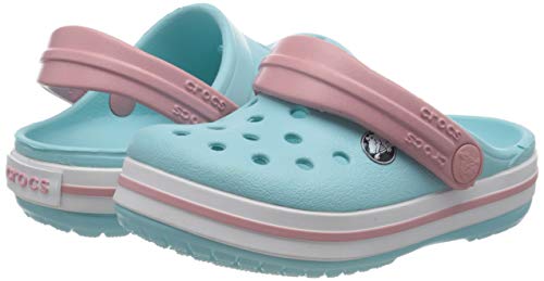 Vista de Zuecos Crocs Crocband Clog K Unisex niños, Ice Blue/White, 23/24 EU | maxjardin