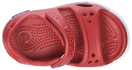 Vista cenital de Sandalias infantiles Crocs Unisex Rojas 24/25 EU
