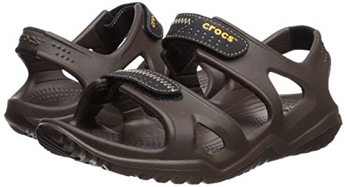Par de Sandalias de Hombre para caminar por el Río, Marrón (Espresso/Black), 45/46 EU. Swiftwater River Sandal M. Crocs