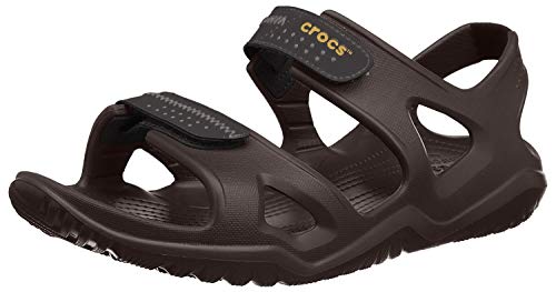 Sandalias para Hombre, Marrón (Espresso/Black), 45/46 EU. Swiftwater River Sandal M. Crocs