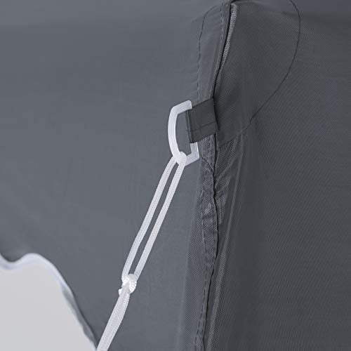 Cenador Capri Beige 3x3 m Plegable, Impermeable. Detalle de tirante. Deuba.