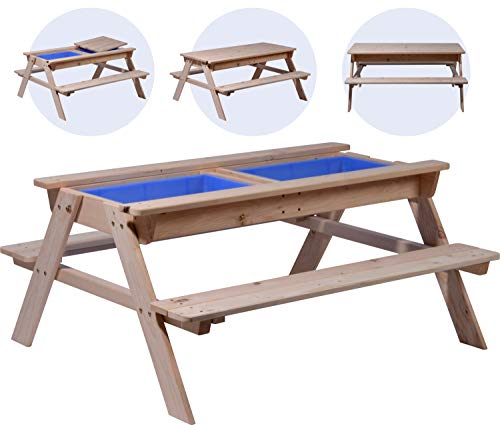 Mesa de picnic infantil con bancos corridos. Dobar