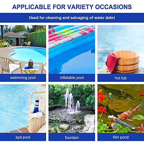 Diversos usos del Kit de limpieza de Piscina, Recoge Hojas con Barra telescópica de Aluminio Desmontable 1.2 m. Familybox
