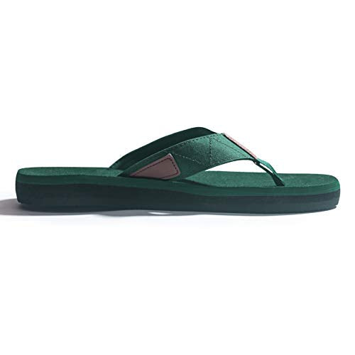 Chanclas de Hombre para la Playa. Cómodas de Verano para Interior o Exterior Verde Talla 48 EU. Sandalias. Vista general. Vista de perfil. FITORY