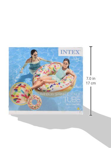 Rueda hinchable Donut de colores 99cm x 25cm diámetro. 56263NP. Intex. Tamaño packaging