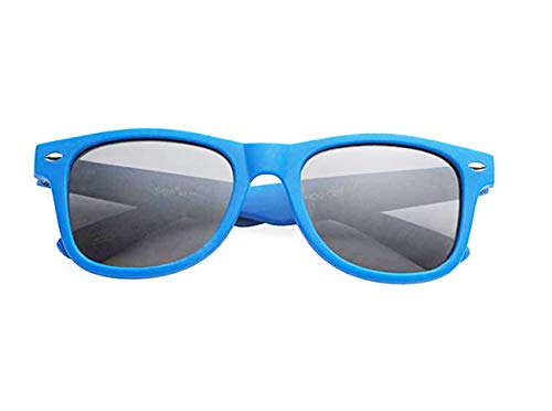 Vista frontal de Gafas de sol flexibles de goma polarizadas infantiles de 3 a 10 años de edad. FOURCHEN