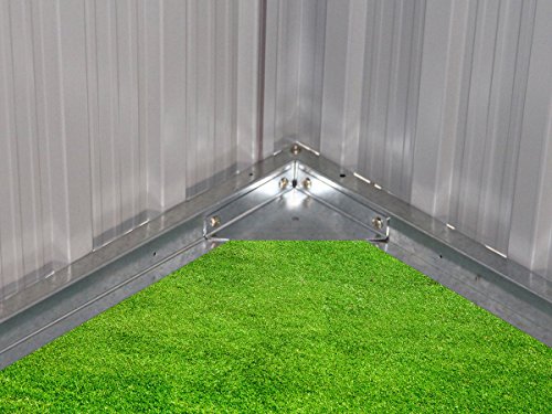 Caseta de metal para jardín, (5,29 m²) Detalle escuadras de refuerzo de estructura inferior. Habitat et Jardin