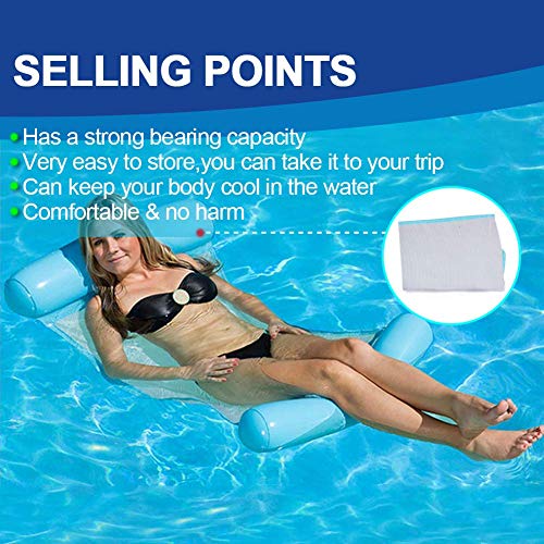Hamaca de agua para piscina. Tumbona inflable colchoneta para adultos y niños