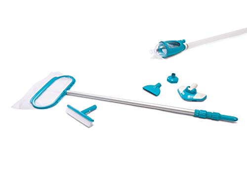 Kit mantenimiento de piscinas Deluxe con mango telescópico 279 cm. 28003. Intex