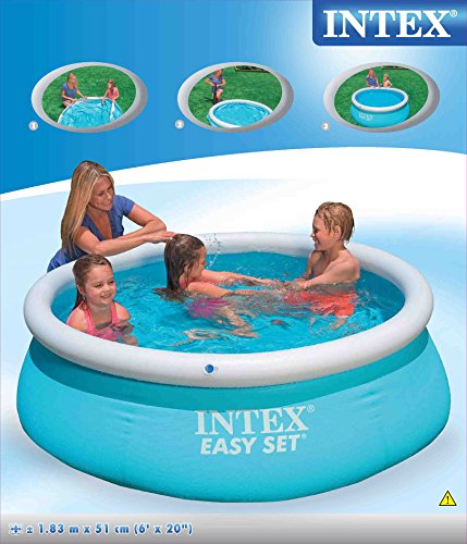 Intex 28101NP Easy Set - Piscina hinchable, 183 x 51 cm, 【880 litros】