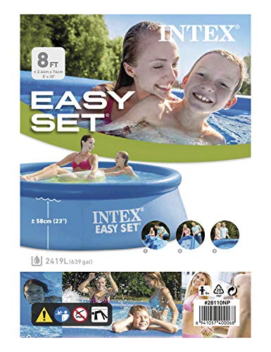 Intex 28110NP - Piscina hinchable 244 x 76 cm, 【2.419 litros
