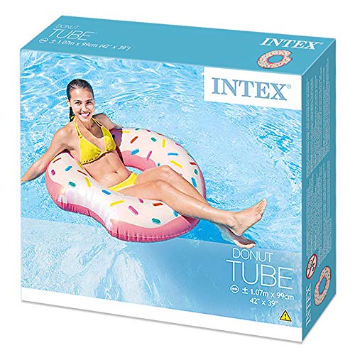 Rueda hinchable Donut de fresa 107 x 99 cm. 56265NP - Intex