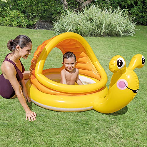 Piscina hinchable unicornio, caracol, pez 127x102x69 cm, 45 litros. Intex