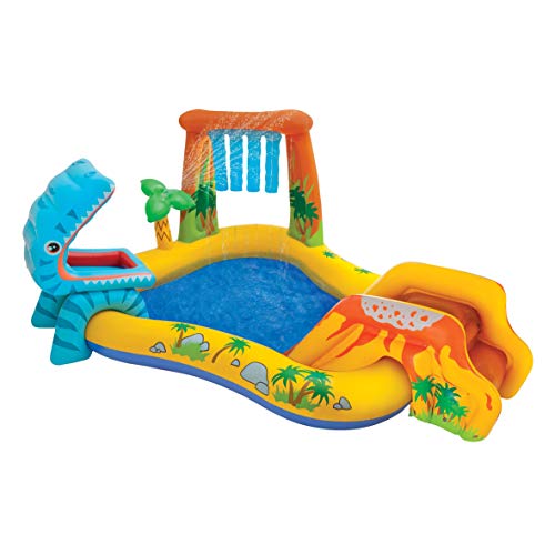 Intex 57444NP - Centro juegos hinchable dinosaurio 249 x 191 x 109 cm, 272 litros. Vista general