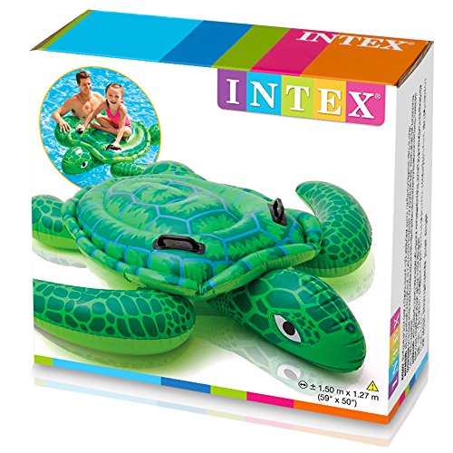 Colchoneta Tortuga hinchable acuática con 2 asas 150 x 127 cm 57524NP - Intex