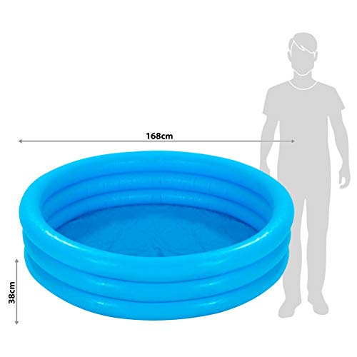 Piscina hinchable 3 aros azul 168 x 38 cm, 581 litros 58446NP - Intex
