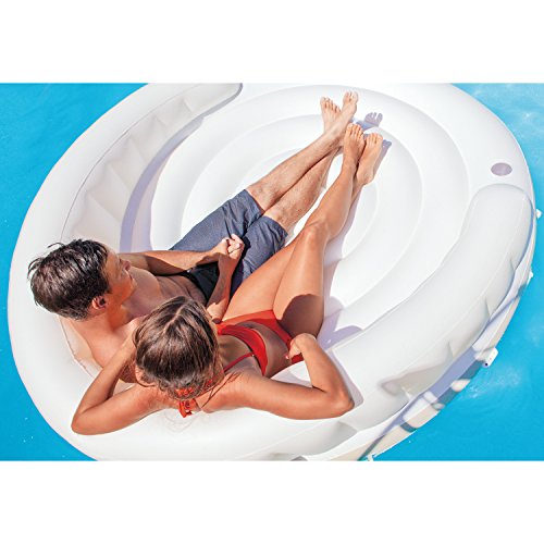 Isla hinchable Canopy color crema 199 x 150 cm. Relax y fiesta. Intex 58292eu -