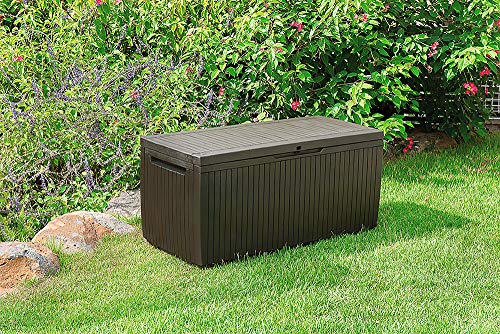 Arcón baúl de almacenamiento exterior Springwood, Marrón, 53.5x123x57 cm. Keter