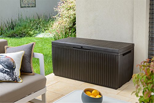 Arcón baúl de almacenamiento exterior Springwood, Marrón, 53.5x123x57 cm. Keter