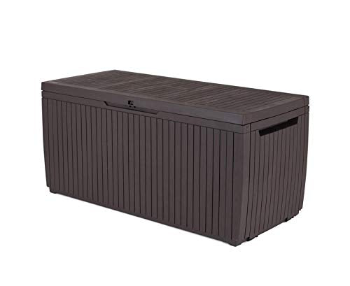 Arcón baúl de almacenamiento exterior Springwood, Marrón, 53.5x123x57 cm. Keter