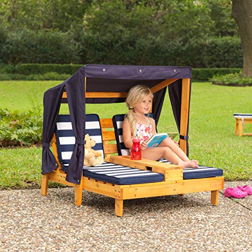 tumbona-kidkraft-jardin-doble-niños-madera-posavasos-azul-marino-blanco-4