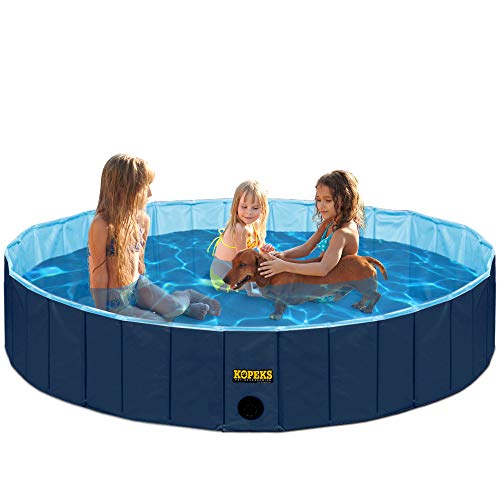 Piscina Extra Grande Infantil Ideal para Niños/Mascotas Perros 160 x 30 cm - Azul Marino y Celeste - XL - XXL. KOPEKS