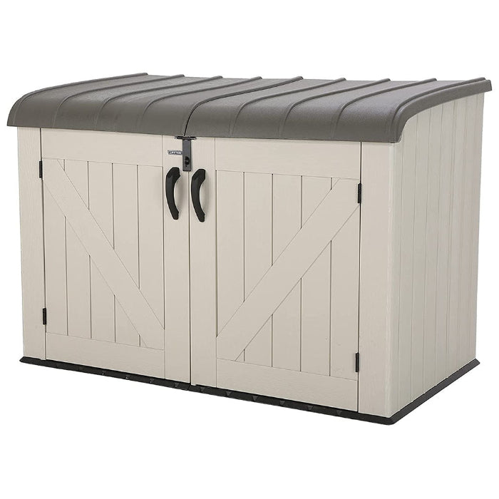 Arcón cobertizo para contenedores de basura, bicicletas, etc. para exterior ultrarresistente lifetime 190 x 106 x 131 cm. Protección UV 100. 60170 LIFETIME