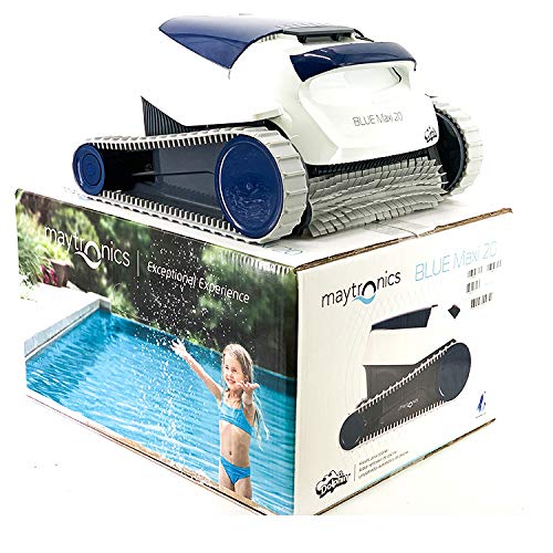 Robot Limpiafondos automático para Piscinas Blue Maxi 20, Fondo y Paredes. Detalle del packaging y producto. Dolphin Maytronics