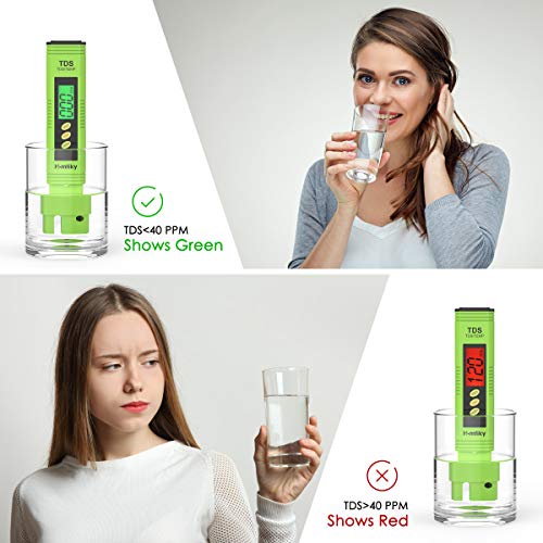 Código verde y rojo del Medidor Digital TDS Homtiky | maxjardin
