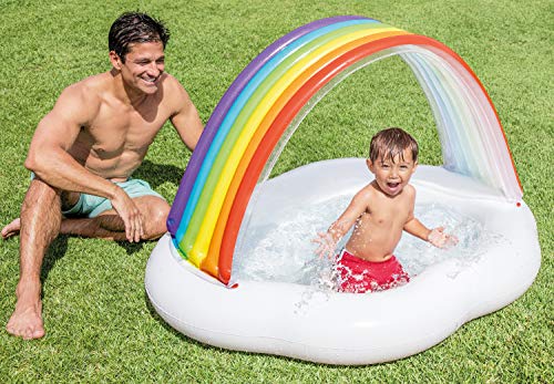 Piscina bebé Toldo Arcoiris 57141NP - Intex. Ambiente